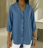 Lucía | Blusa denim fluida con cuello en V