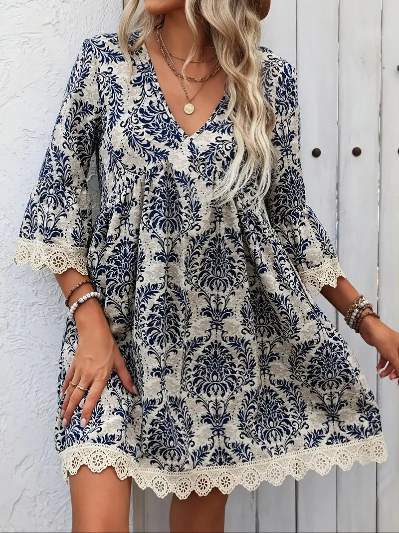 Vestido mini con cordones Desert Boho Muse