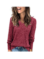 Oaky V-neck spring sweater