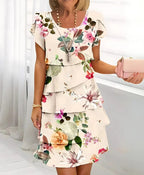 Rosy™ Elegant Whisper Artistic Chic Dress