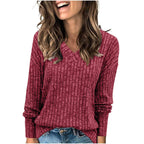 Oaky V-neck spring sweater