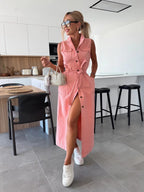 Effortless Chic Button-Down Dress