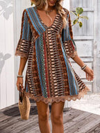 Vestido mini con cordones Desert Boho Muse