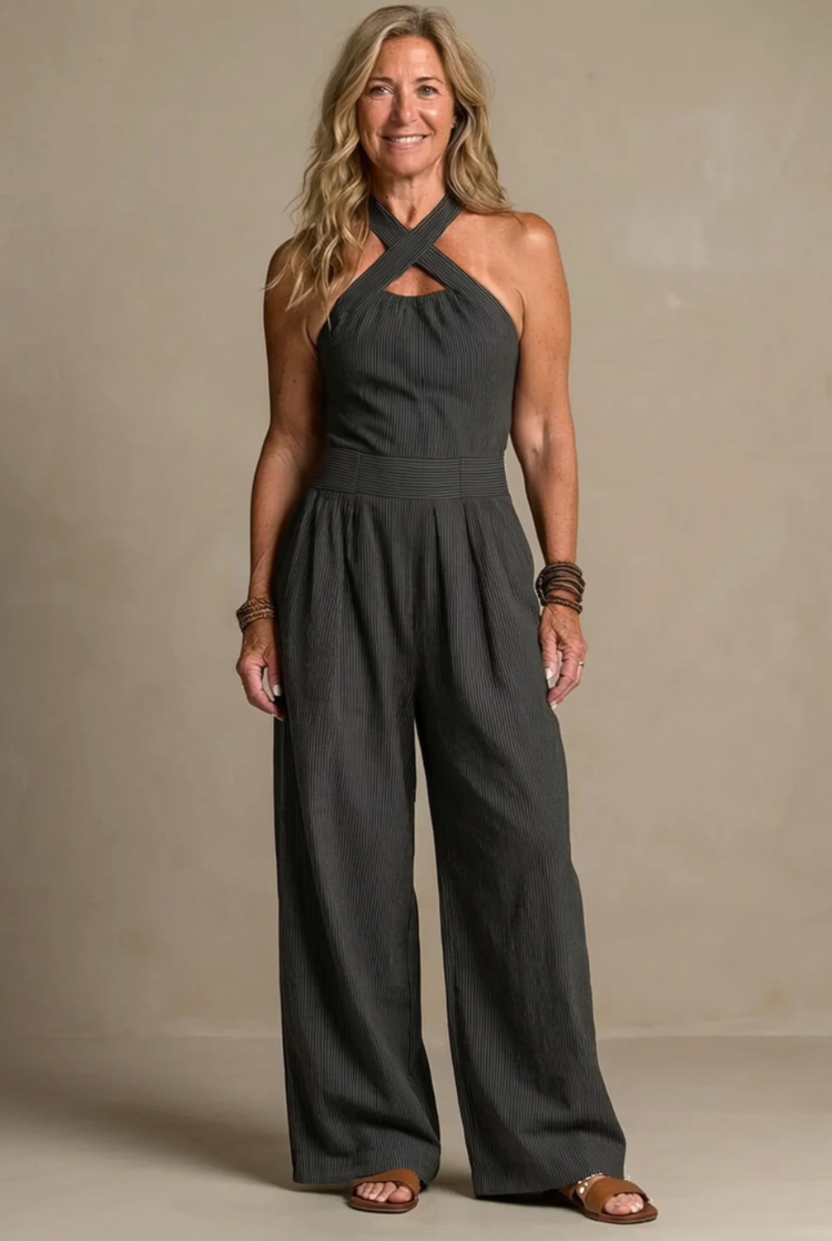 Cristina | Mono Elegante Escote Cruzado