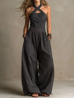 Cristina | Mono Elegante Escote Cruzado