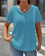 Olivia | Camiseta cuello Peter Pan con botones