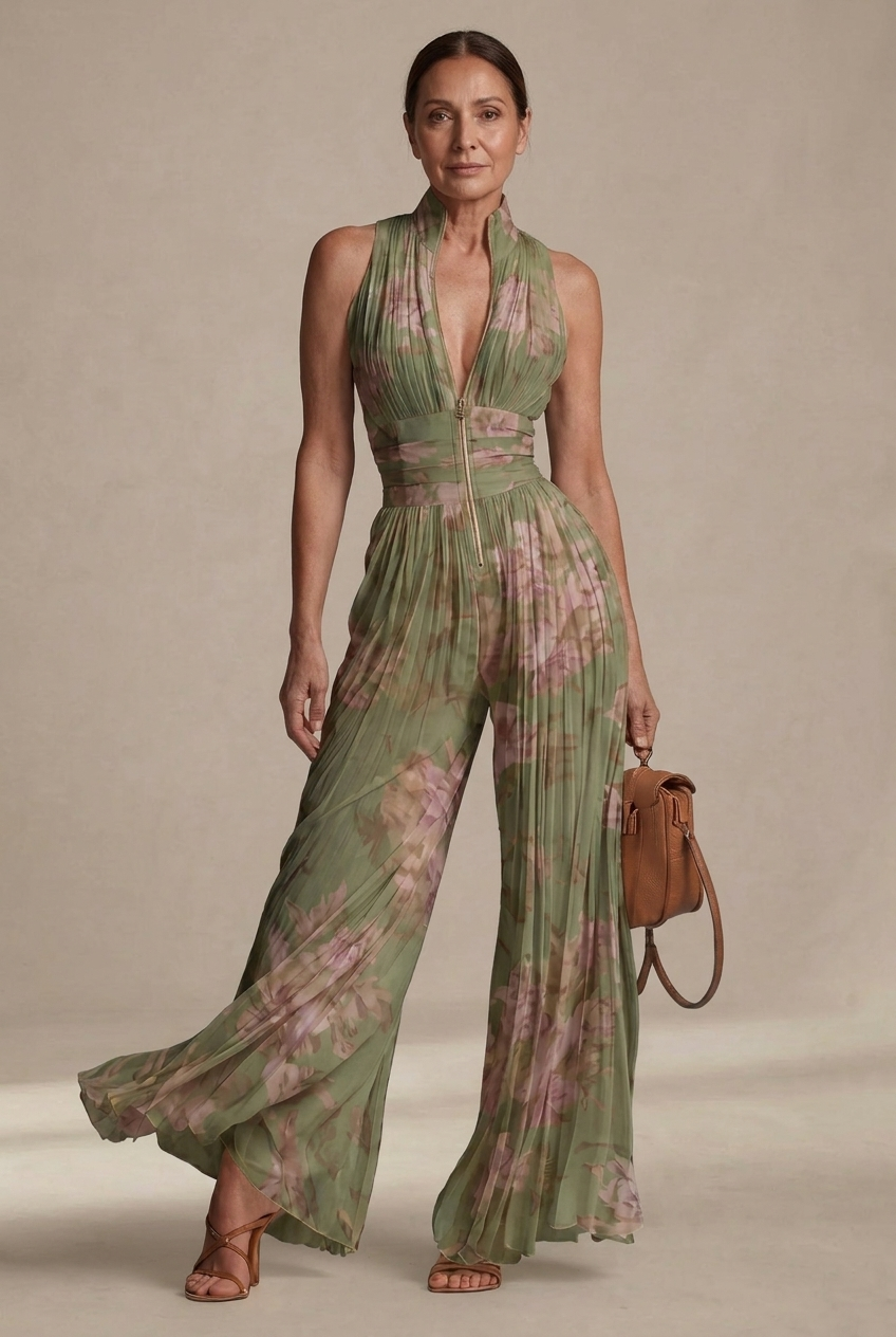 Marta | Mono plisado de gasa floral