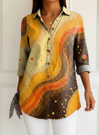 Astrid | Blusa con estampado de ondas